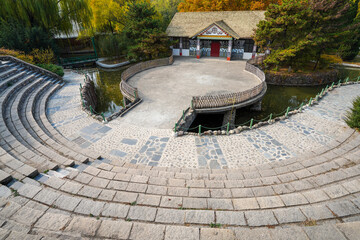 Wall Mural - Bunun people Folk Houses and Water Stage in Taiwan Scenic Area of China Ethnic Museum