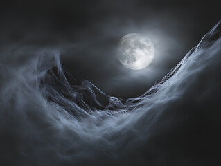 Wall Mural - moon over clouds