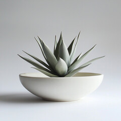 Wall Mural - Minimal white ceramic bowl celebrating the ar