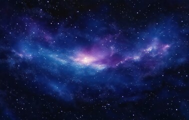 Wall Mural - galaxies and stars in a dreamy cosmic night sky of impressionism