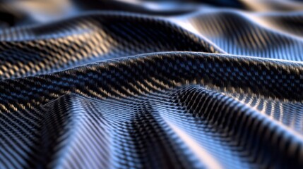 Aufkleber - Textured Kevlar fabric sprawls across the surface, revealing its intricate weave and sheen. The soft glow emphasizes its strength and elegance, captured in a close-up view
