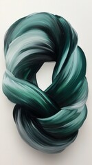 Poster - Fluid strokes of green and black intertwine, forming a captivating abstract composition. The artwork evokes a sense of movement and harmony, inspiring reflection on natural beauty
