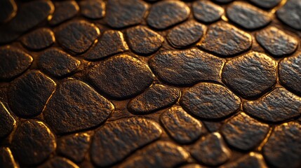 Poster - A visually striking close-up reveals the intricate, tactile details of a textured surface. Soft, warm light enhances the richness of the materials, inviting exploration of its patterns