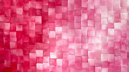 Poster - Abstract pink mosaic artwork featuring varying shades and textures in a vibrant composition