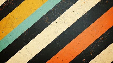 Poster - Abstract striped pattern in bold colors creating a vibrant backdrop for design
