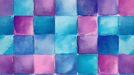 Poster - Colorful abstract squares create a vibrant geometric pattern on a textured background