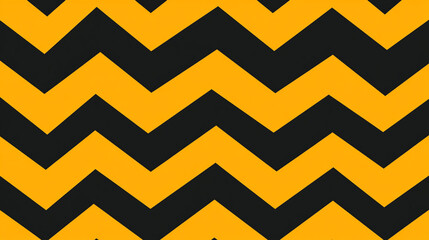 Poster - Colorful zigzag pattern in bold black and yellow design on a background