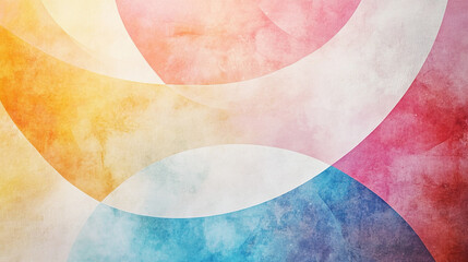 Poster - Colorful abstract design with soft shapes and gradients creating a vibrant background