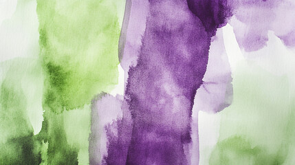 Poster - Abstract watercolor design with purple and green hues creating a vibrant texture