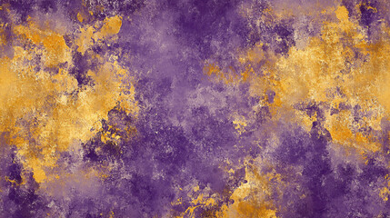 Poster - Vibrant abstract texture with shades of purple and gold in a dynamic design