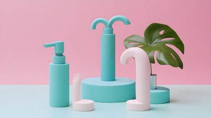 Poster - Creative product display studio photography modern minimalistic aesthetic