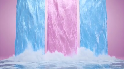 Poster - Dynamic waterfall action abstract studio visual art colorful environment artistic viewpoint creativity concept