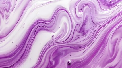 Poster - Swirling purple and white abstract design digital art modern aesthetic creative environment close-up view fluid concept