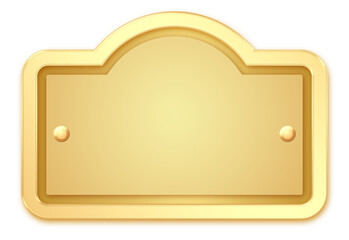 Wall Mural - Gold Name Plate. Gold Plaque.