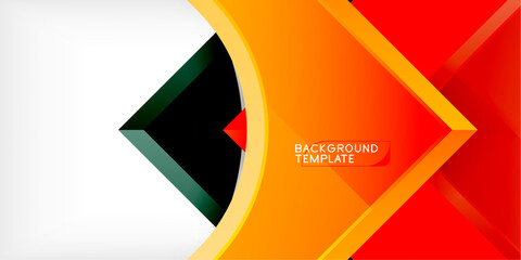 Poster - Square, arrow shapes with round elements Vector Illustration For Wallpaper, Banner, Background, Card, Book Illustration, landing page