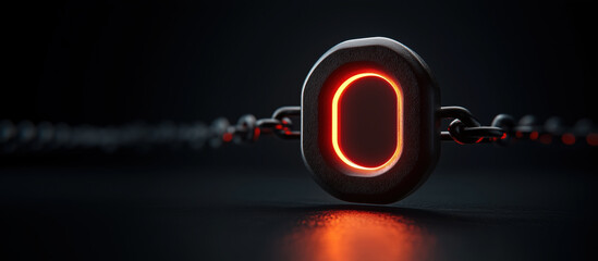 Poster - sleek visual featuring glowing zero-tolerance symbol, emphasizing strength
