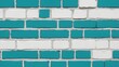 © Hamim - Turquoise and White Brick Wall Texture