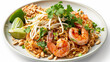 © lukshan - Delicious Pad Thai Noodles with Shrimp and Fresh Herbs