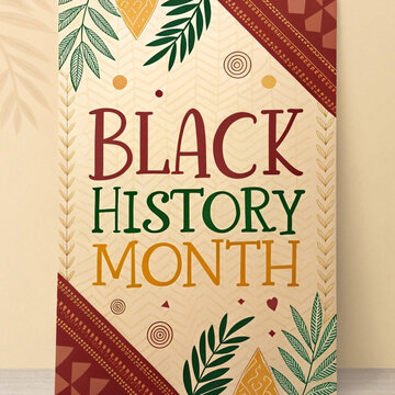 Black history month celebrate Abstract Illustration Design with graphic elements