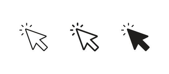 Poster - cursor icon vector. cursor arrow Click icon set	