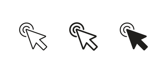 Poster - cursor icon vector. cursor arrow Click icon set	