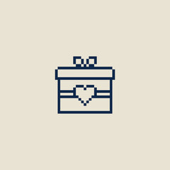 Leinwandbilder - this is love icon in pixel art style ,this item good for presentations,stickers, icons, t shirt design,game asset,logo and project.