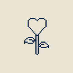 Leinwandbilder - this is love icon in pixel art style ,this item good for presentations,stickers, icons, t shirt design,game asset,logo and project.