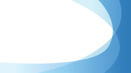 Wall Mural - minimal blue abstract banner background with dynamic curve shapes and copy space, transparent backgr