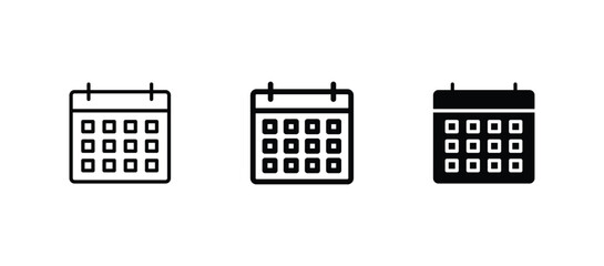 Wall Mural - calendar icon set vector