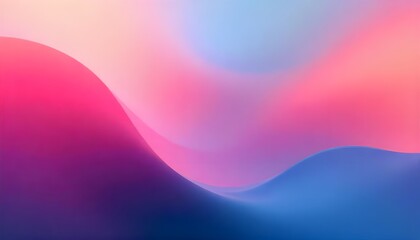 Leinwandbilder - Smooth looping background featuring an abstract, soft gradient blend of magenta, blue, and orange, with a subtle, blurred motion effect