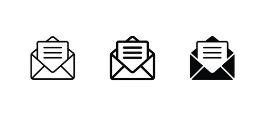 Wall Mural - mail icon set. email symbol icon vector