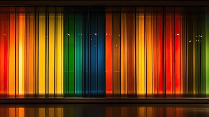 Aufkleber - Static-filled rainbow screen with bold geometric shapes, evoking a nostalgic and futuristic feel.