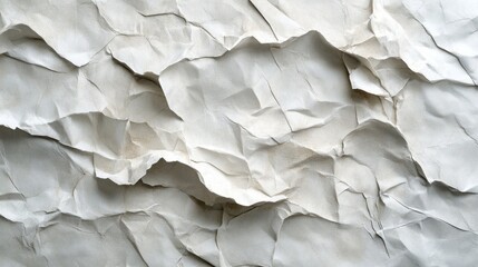 Poster - Soft, muted tones create a dynamic surface where crumpled paper folds dance in light. The textures invite exploration, evoking a sense of creativity and artistry