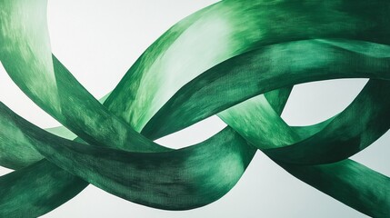 Poster - Captivating shades of green weave together in a dynamic pattern, creating an illusion of depth and fluidity. This abstract work evokes a sense of tranquility and sophistication, inspiring reflection