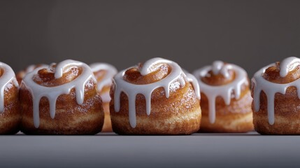 Canvas Print - Glazed donuts with icing