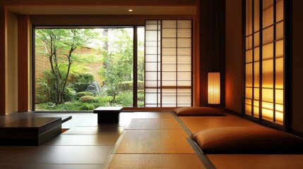 Poster - inspired contemporary interior design with a focus on clean spaces, natural textures, and warm tones