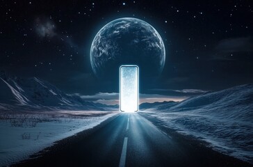 Wall Mural - moon and stars
