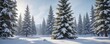 © Prasert - Snow-covered spruce Christmas tree in a winter landscape, frozen lake, snow, landscape