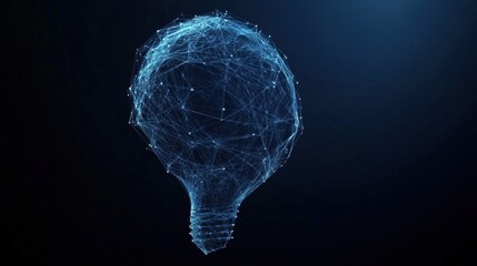 Poster - Innovative technology concept light bulb visualization digital environment creative design futuristic viewpoint