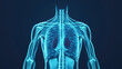 © Jiraporn - Detailed x-ray image of a human torso highlighting bones and respiratory structures.