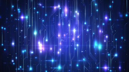 Poster - Dynamic light patterns digital space abstract visuals futuristic environment close-up view technology concept for seo impact