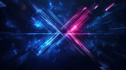 Poster - Dynamic digital effects showcase virtual space motion graphic futuristic environment abstract viewpoint digital innovation