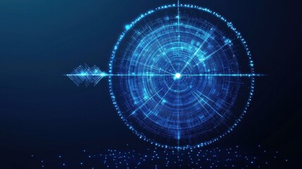 Poster - Digital signal processing technology virtual environment graphic design futuristic viewpoint data visualization concept