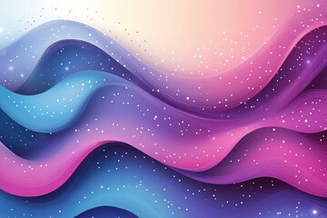 Sticker - Abstract pastel waves with glitter.