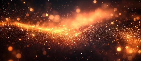 Canvas Print - Abstract gold glitter bokeh background.