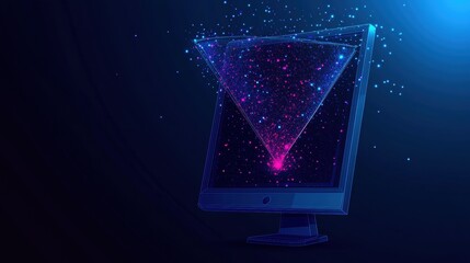 Poster - Digital transformation in technology captivating visual effects on computer screens virtual environment abstract concept