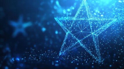 Poster - Digital star animation abstract background graphic design tech environment dynamic viewpoint creative concept for engagement