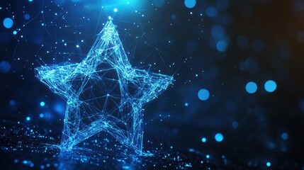 Poster - Digital star illustration abstract background graphic design sparkling effect futuristic technology concept