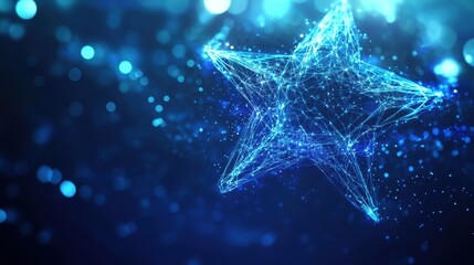 Poster - Dynamic digital star visualization abstract concept graphic design high-tech environment futuristic viewpoint data representation