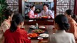 © thekob5123 - Gathered Around the Table: A Celebration of Family, Tradition, and Delicious Dishes During a Festive Meal with a Cultural Element in the Background
